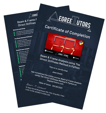 Completion certificate