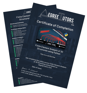 Completion certificate