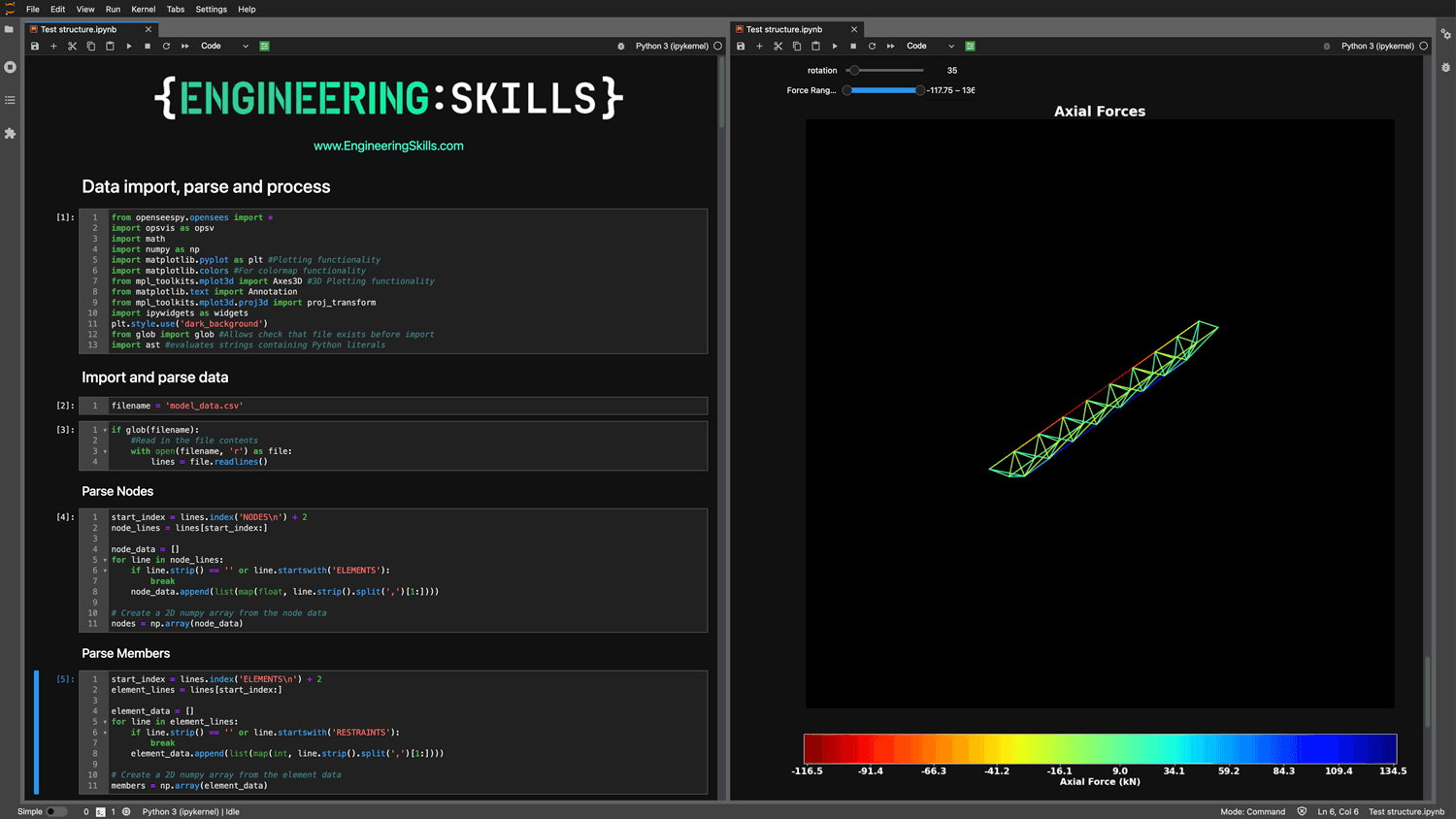 Externally analysis using OpenSeesPy for validation | EngineeringSkills.com
