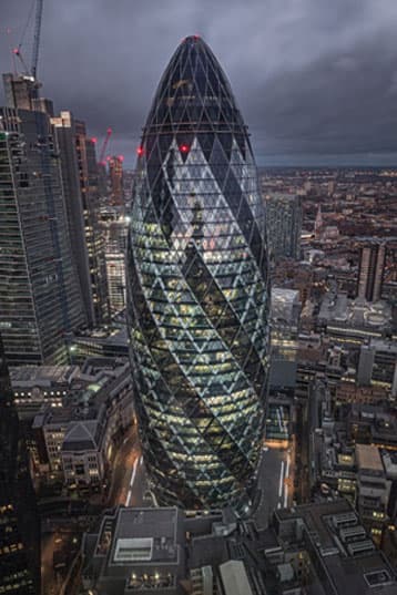The Gherkin building in London