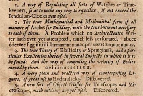 The first five of the ten Inventions of Robert Hooke | EngineeringSkills.com