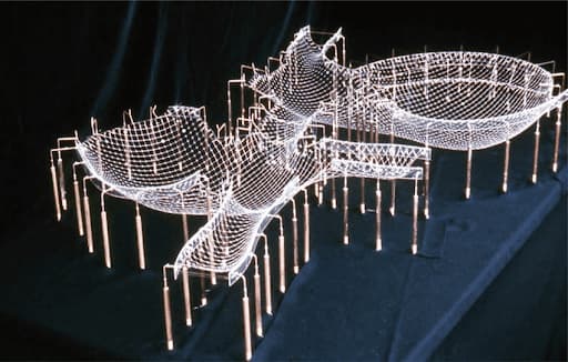 Frei Otto's hanging chain model for the Mannheim Multihalle | EngineeringSkills.com