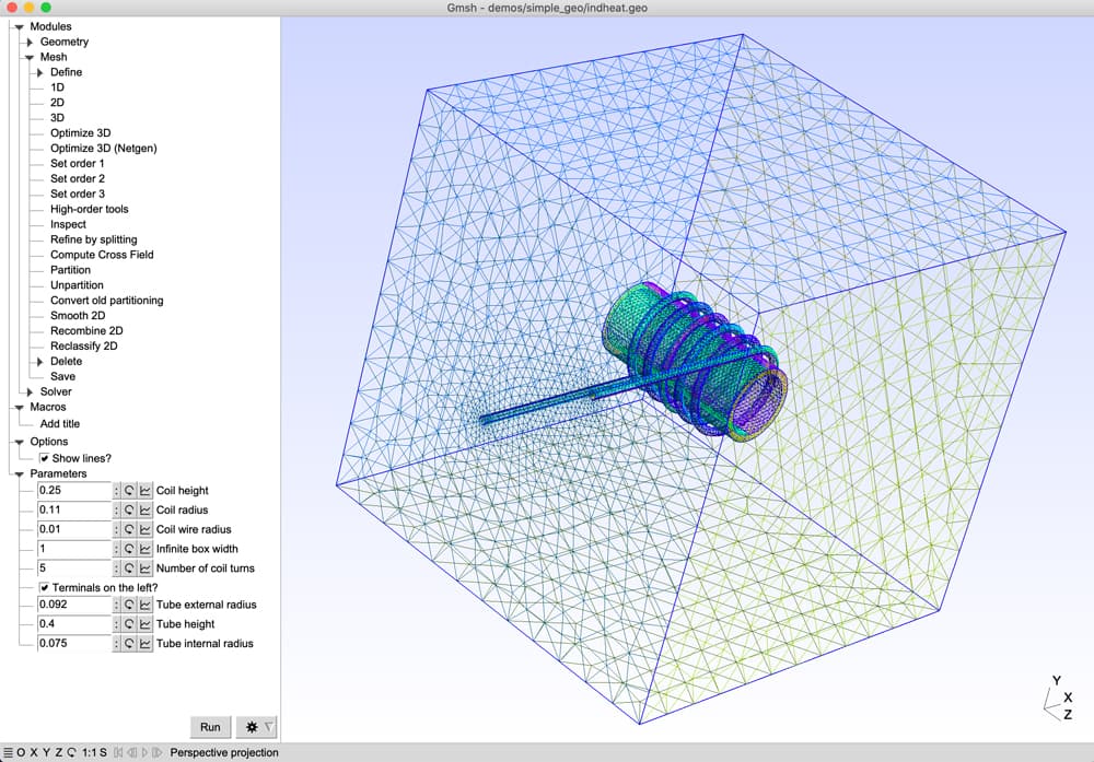 The Gmsh GUI | EngineeringSkills.com