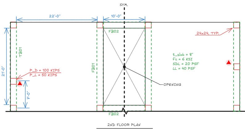 Design example plan layout. | EngineeringSkills.com