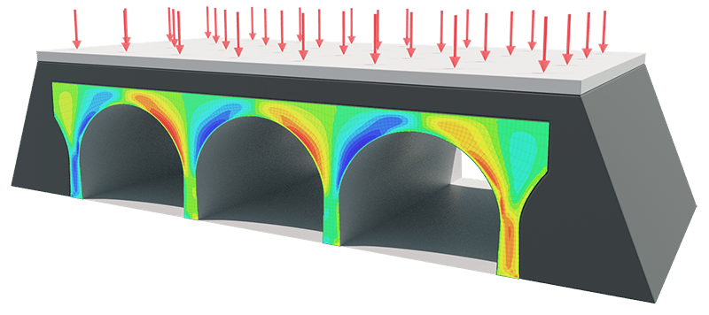 Finite Element Analysis of a tunnel wall using the Isoparametric Finite Element method in Python