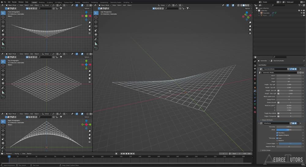 Parametric modelling in Blender
