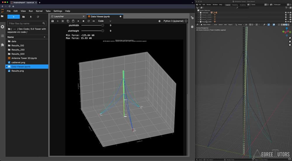 Structure data visualisation in Blender