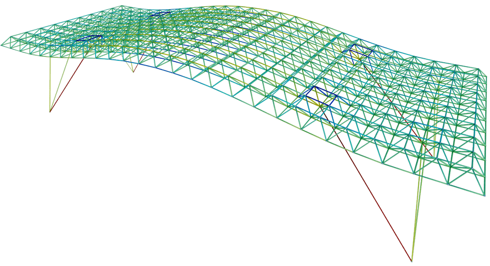 Visualising axial forces in Blender