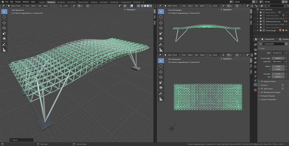 Structural modelling in Blender