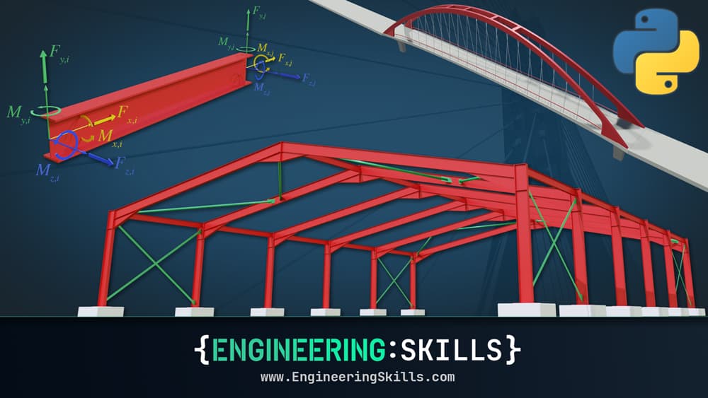 Finite Element Analysis of 3D Structures using Python