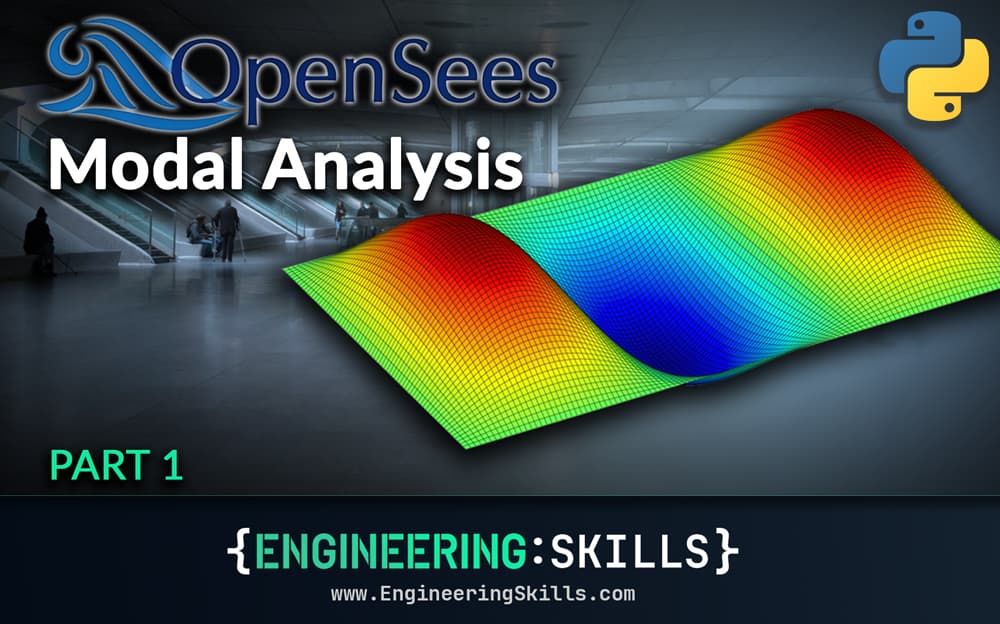 Calculating floor slab vibration modes using OpenSeesPy