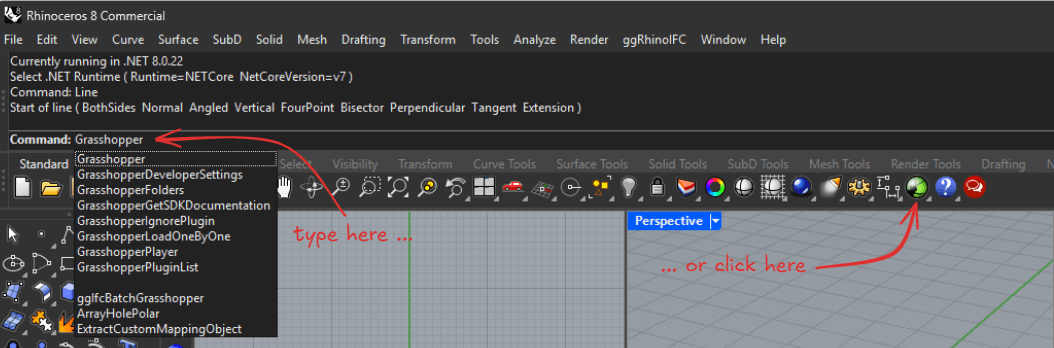 Opening Grasshopper from the Rhino user interface | EngineeringSkills.com