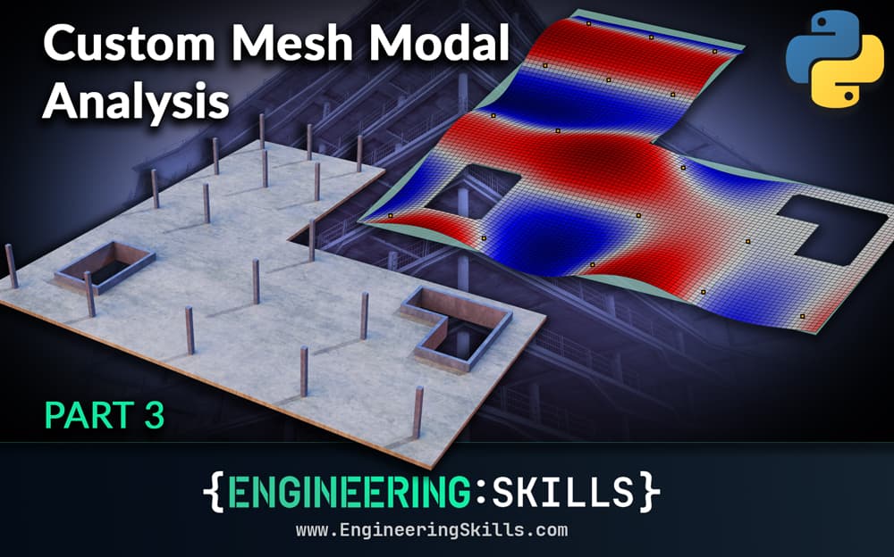 Combining GMSH and OpenSeesPy for dynamic finite element analysis of floor structures